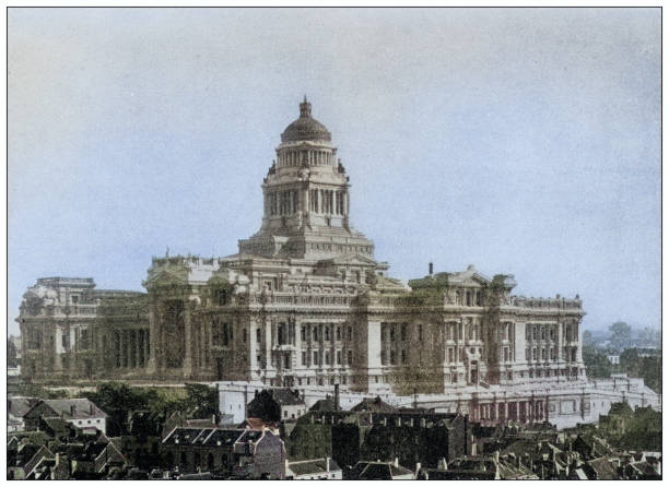 istock Antique photo of World's landmarks (circa 1894): Palais de Justice, Brussels, Belgium 2027455254