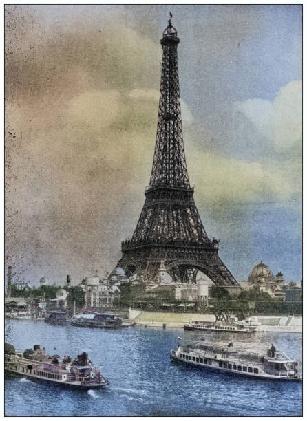 istock Antique photo of World's landmarks (circa 1894): Eiffel Tower, Paris 2027460160