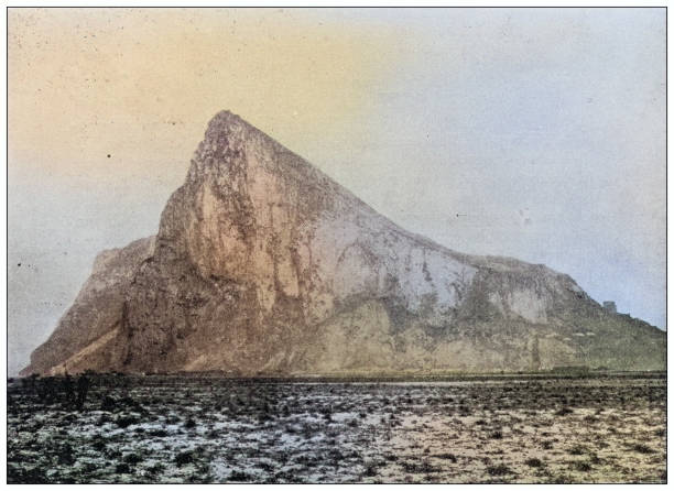 istock Antique photo of World's landmarks (circa 1894): Gibraltar Rock 2027463425