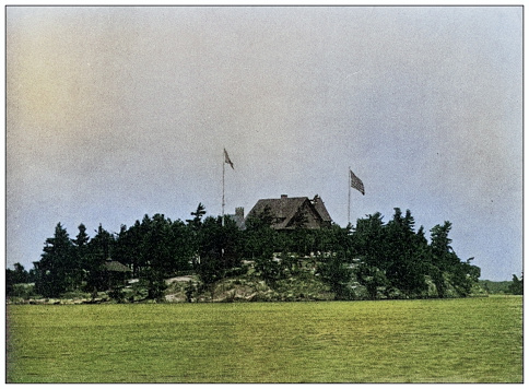 Antique photo of World's landmarks (circa 1894): Thousand Islands, Canada