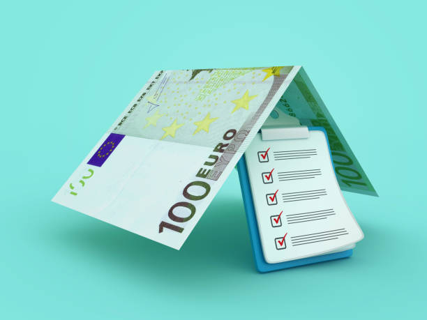 istock Check List Clipboard with Euro Bank Note Roof 2027498751