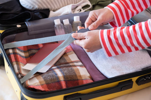 istock woman preparing for holidays, packing suitcase on bed 2027521462