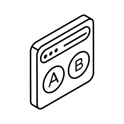 A captivating isometric icon of ab testing in editable style, ready for premium use