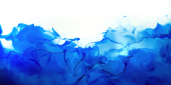 Isolated splash of colored splashes on white background