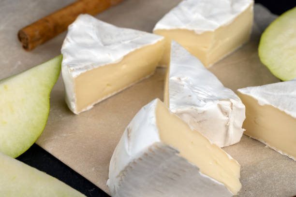 istock soft fresh cheese with noble white mold that you can eat 2027654713