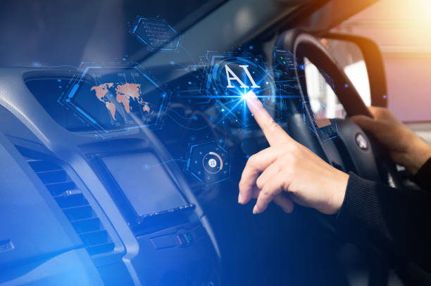 istock Concepts of using artificial intelligence in cars, automatic driving. 2027677703