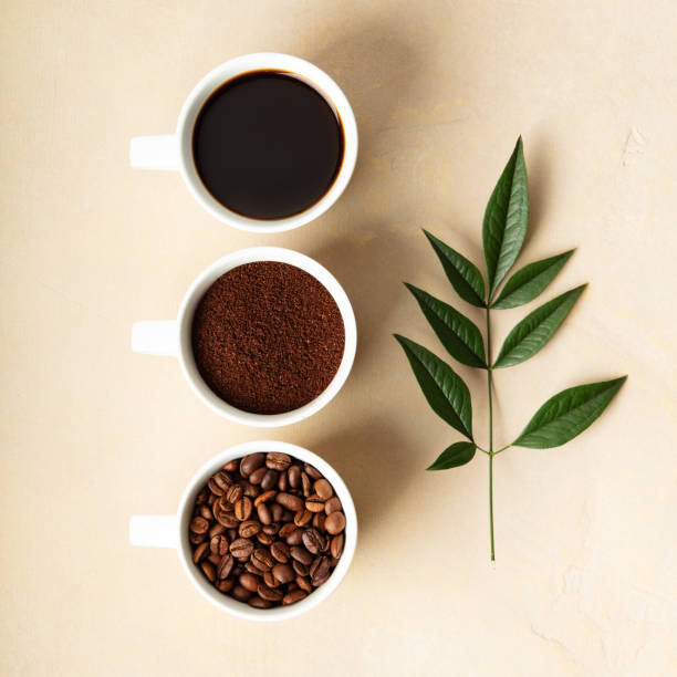 istock Coffee Beans, Ground, and Brew Stages Top View 2027691942