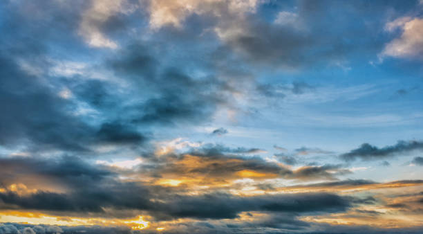 istock Autumn sky with clouds in the evening 2027717849