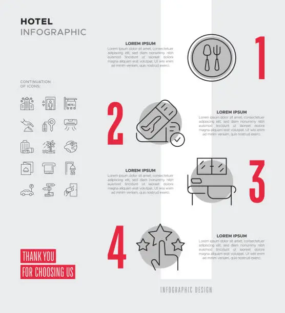 Vector illustration of Hotel Infographic
