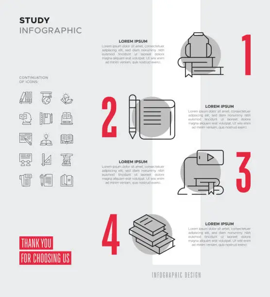 Vector illustration of Study Infographic