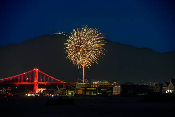 istock Japanese summer night fireworks festival 2027792800