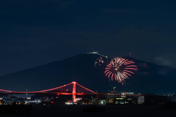 istock Japanese summer night fireworks festival 2027793318