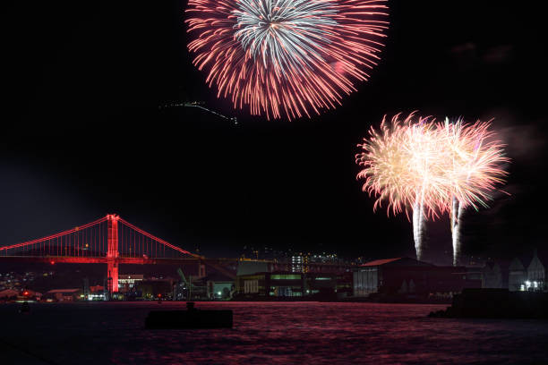 istock Japanese summer night fireworks festival 2027811267
