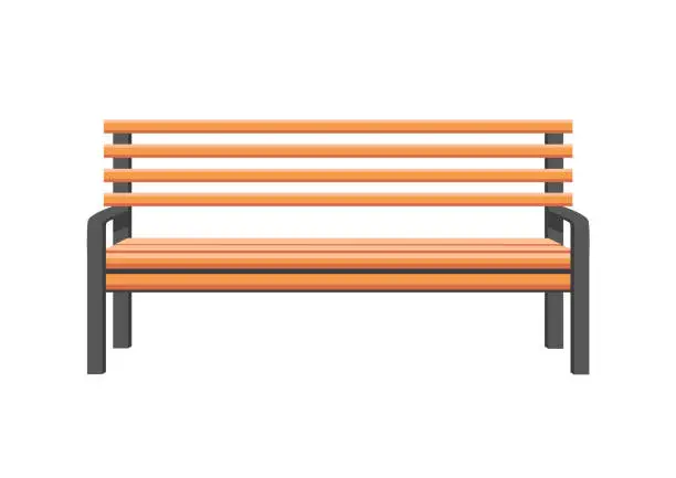 Vector illustration of garden bench