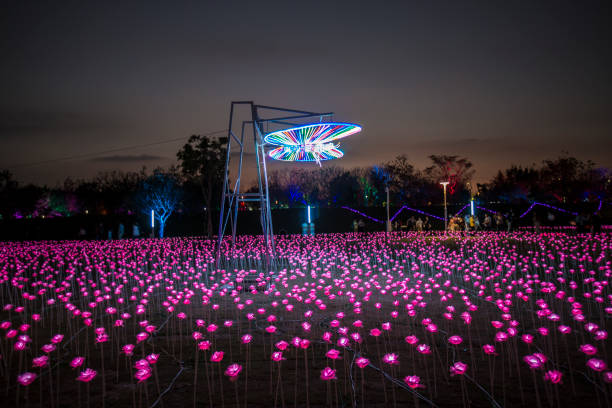 Chinese New Year Celebration is a big and famous traditional Chinese festival. This picture is token at Central Park in Taichung, Taiwan on Feb 16th, 2024.