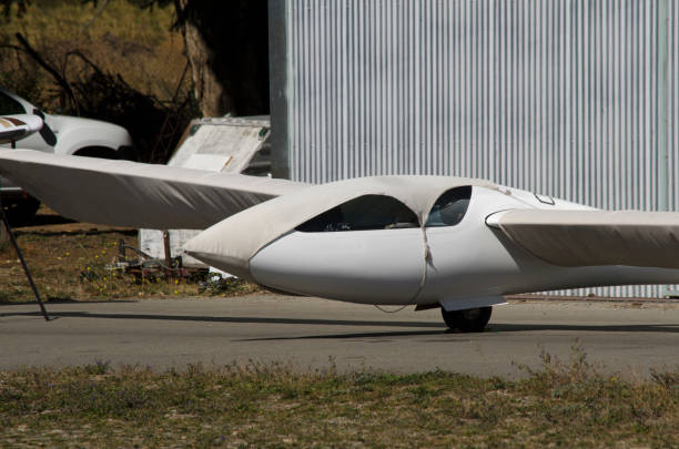 istock glider plane parked at the debariloche aerodrome. ultralight glider 2027871174