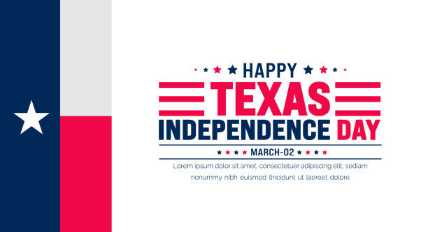 Texas Independence Day background with Texas flag. Texas Independence Day Freedom holiday in United States and celebrated annually in March. Texas Independence Day background with Texas flag. texas independence day stock illustrations