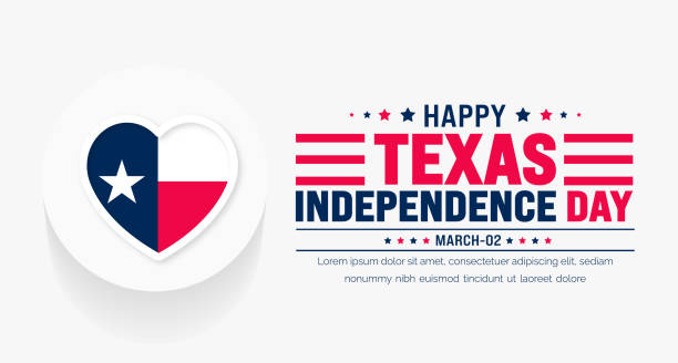 Texas Independence Day background with Texas flag. Texas Independence Day Freedom holiday in United States and celebrated annually in March. Texas Independence Day background with Texas flag. texas independence day stock illustrations