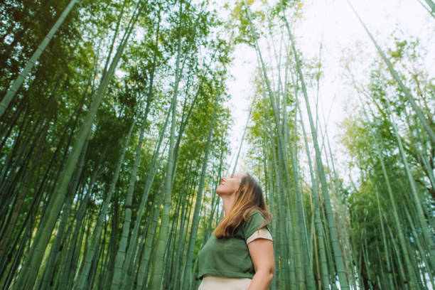 istock Woman in a bamboo forest 2027914469