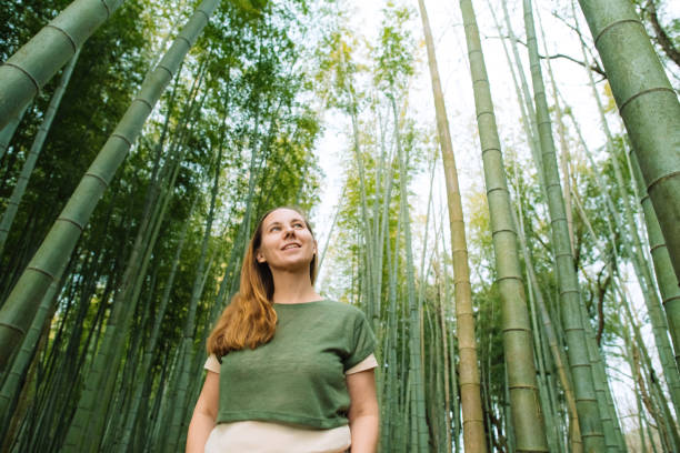 istock Woman in a bamboo forest 2027915552