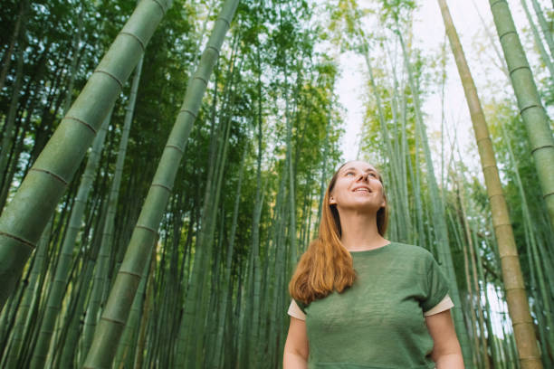 istock Woman in a bamboo forest 2027915553