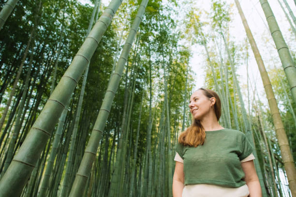 istock Woman in a bamboo forest 2027915574