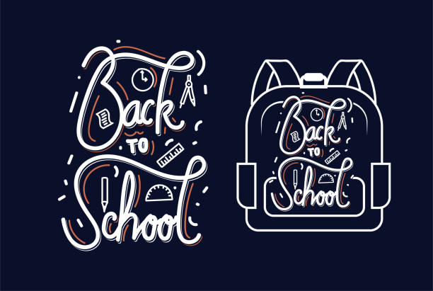 istock Back to School Calligraphic Text Type Word Font Letter Lettering illustration Vector for Poster Banner design 2027925314