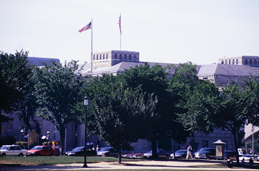 The United States Department of Agriculture (USDA) Headquarters complex in Washington, DC during early 1990s