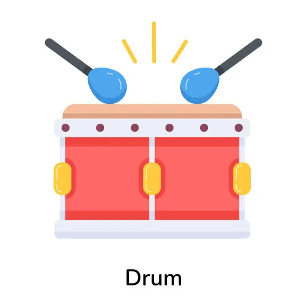 Vector illustration of Drum