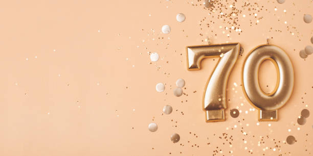 istock 70 years celebration. Greeting banner. 2027953953