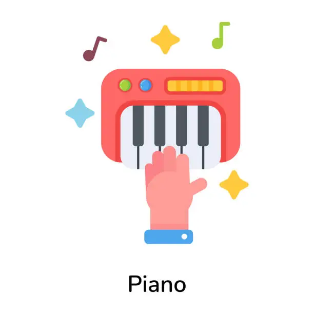 Vector illustration of Piano