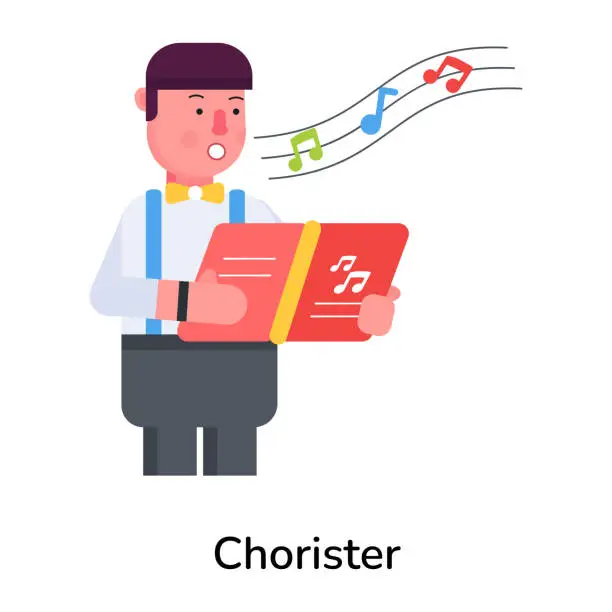 Vector illustration of Chorister
