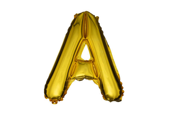 istock Gold inflatable letter  isolated on white background. 2028030496