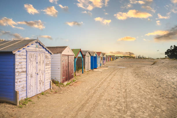 istock beach houses on a sandy beach in England 2028048276