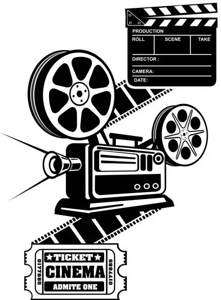 Vector illustration of movie projector