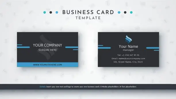 Vector illustration of Company Business Card Template. Professional Design For Your Company. Visual brand identification