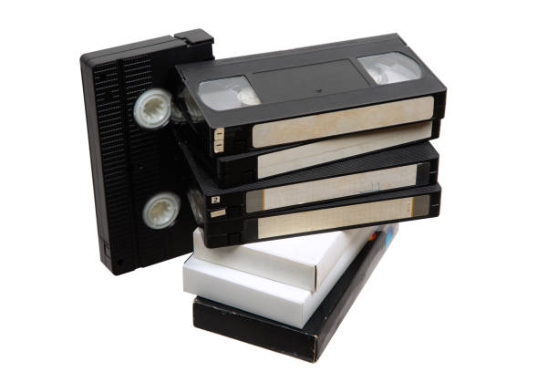 istock Pile of VHS video cassettes. Vintage media. Isolate on a white background. 2028106848