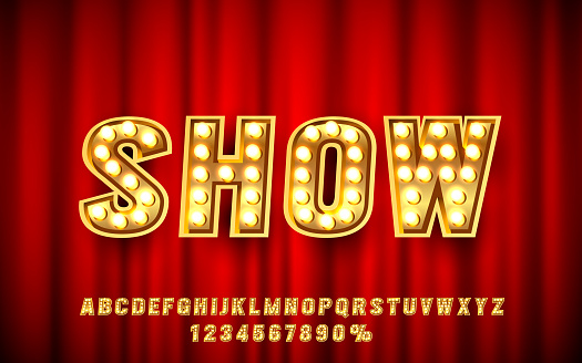 Show font set collection, letters and numbers symbol. Vector illustration