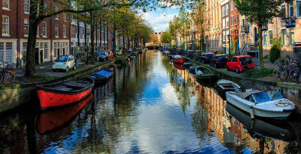 istock Amsterdam city center canal panoramic view. 2028148685