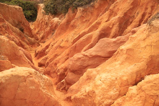 istock eroded red cliff at Algarve in Portugal 2028152048