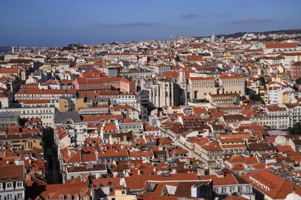 aerial view of Downtown Lisbon