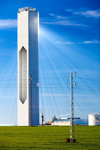 Tower of a solar plant, Seville, Spain
