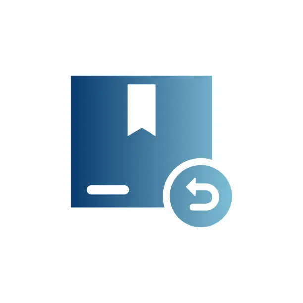 Vector illustration of Shipping Return Gradient Solid Icon