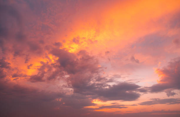 istock Beautiful colorful cloudy sunset sky background 2028167909
