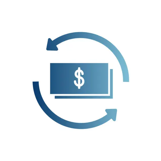 Vector illustration of Exchange Traded Fund Gradient Solid Icon
