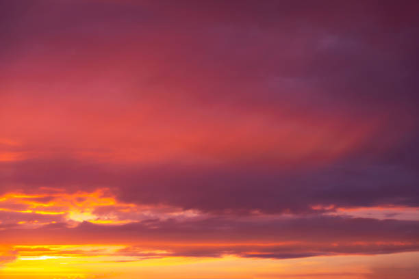 istock Beautiful colorful cloudy sunset sky background 2028197970