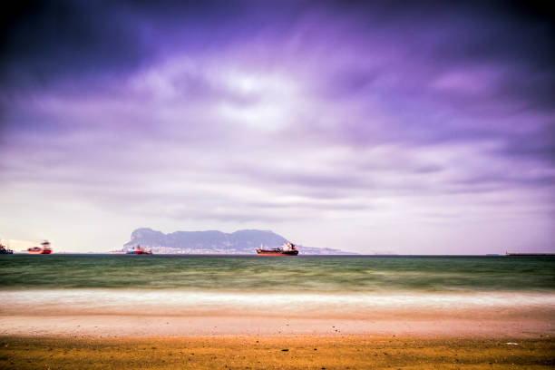 Gibraltar from El Riconcillo beach, Algeciras (Spain)