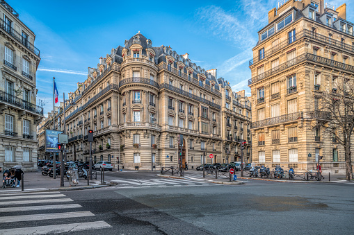 Corner of Lubeck and Magdebourg streets, 8 district (Champs-Elysées), Paris, France
