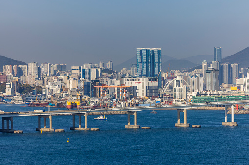busan cityscape in south korea. expo city 2030.
