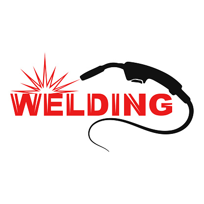 Simple symbol of electric welding machine